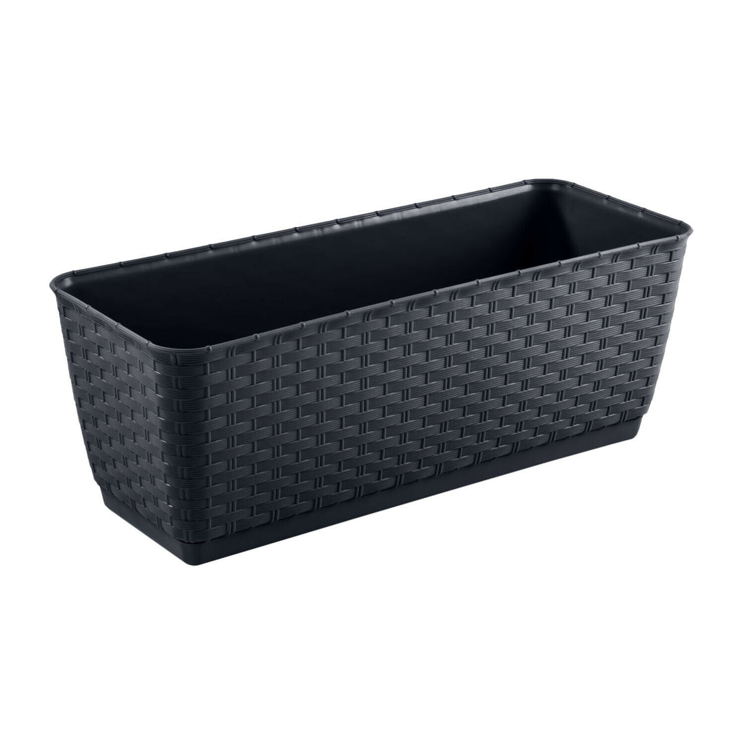 Prosperplast DRL400PW-S433Pot de fleurs rectangulaire avec crochets Prosperplast Ratolla PW anthracite Rectangulaire