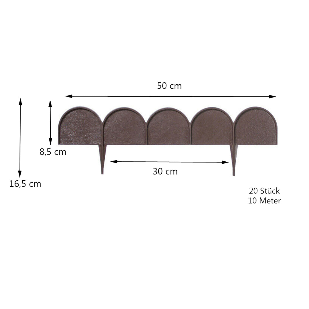 Gartenkante Gartenlinie IKRA 10m cemno braun IKRA-R222