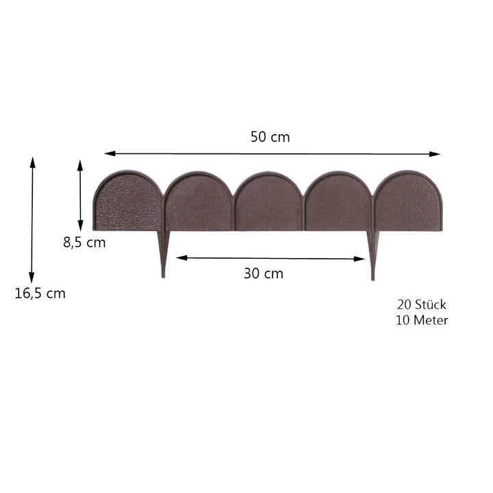 Tuinrand Garden Line IKRA 10m cemno bruin IKRA-R222