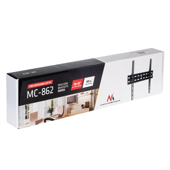 MACLEAN BRACKETS MC-862 Support mural universel pour TV extra robuste réglable 26'' - 55'' 40kg VESA