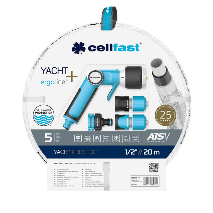 Cellfast YACHT 13-390 Kit de démarrage pour tuyau d'arrosage 1/2'' 20 m Kit d'arrosage Cellfast