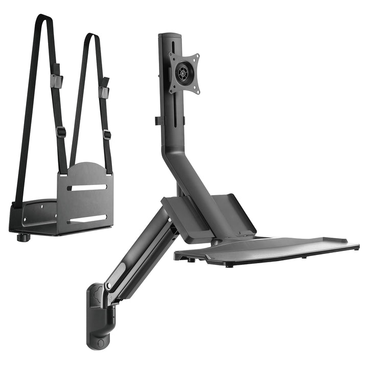 Maclean MC-838 3 in 1 Monitor Keyboard & PC Bracket Computer Holder Wall Mount Tray 17" - 32" VESA