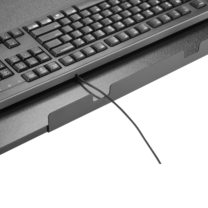 Maclean MC-839 Support de clavier et de souris à monter sous le plateau de bureau en acier extra robuste