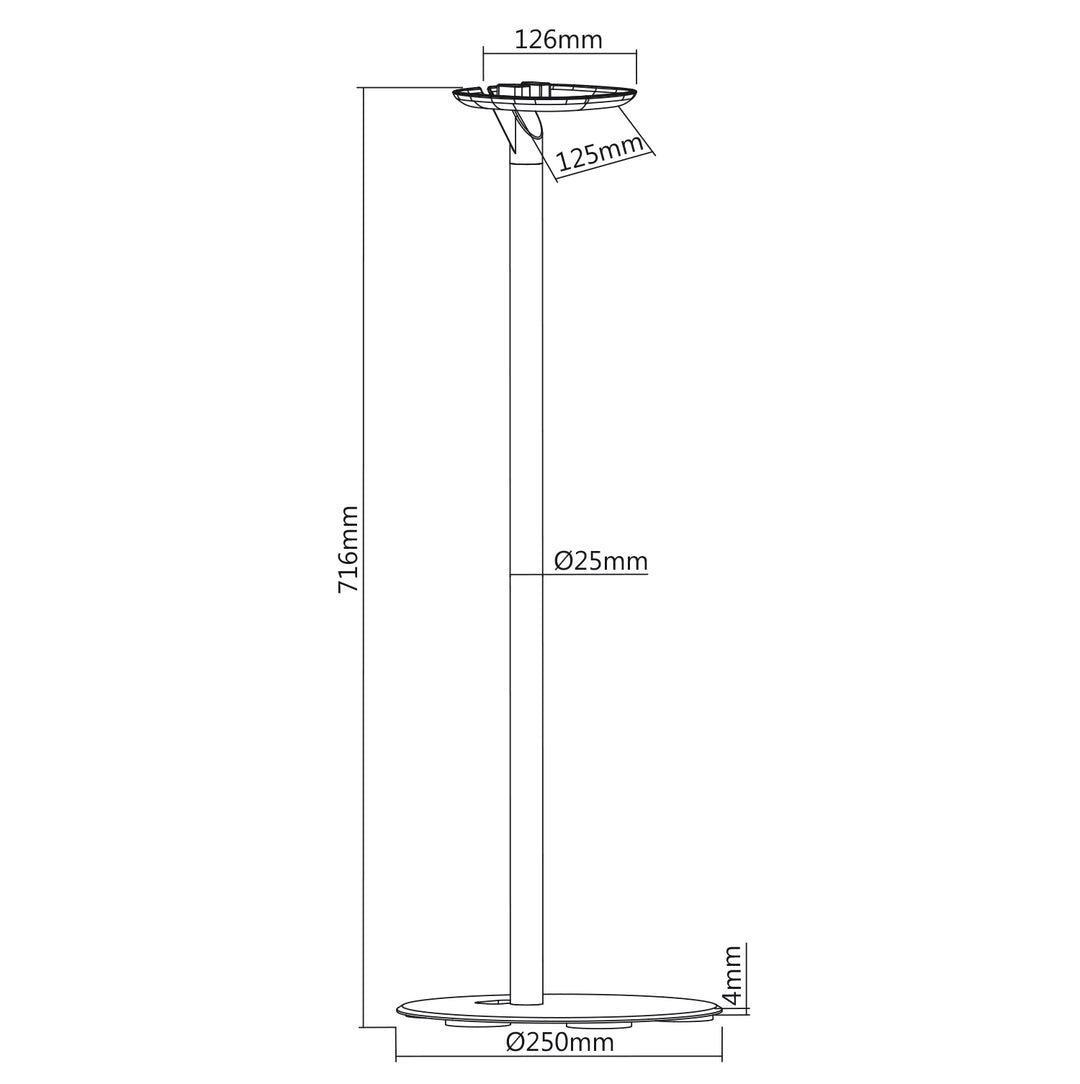 Vloerstandaardhouder voor Sonos One Sonos Play Maclean Brackets MC-841