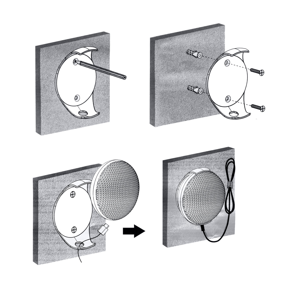 Maclean MC-842 Président Bracket Holder Mount Google Home Mini Cable Management System