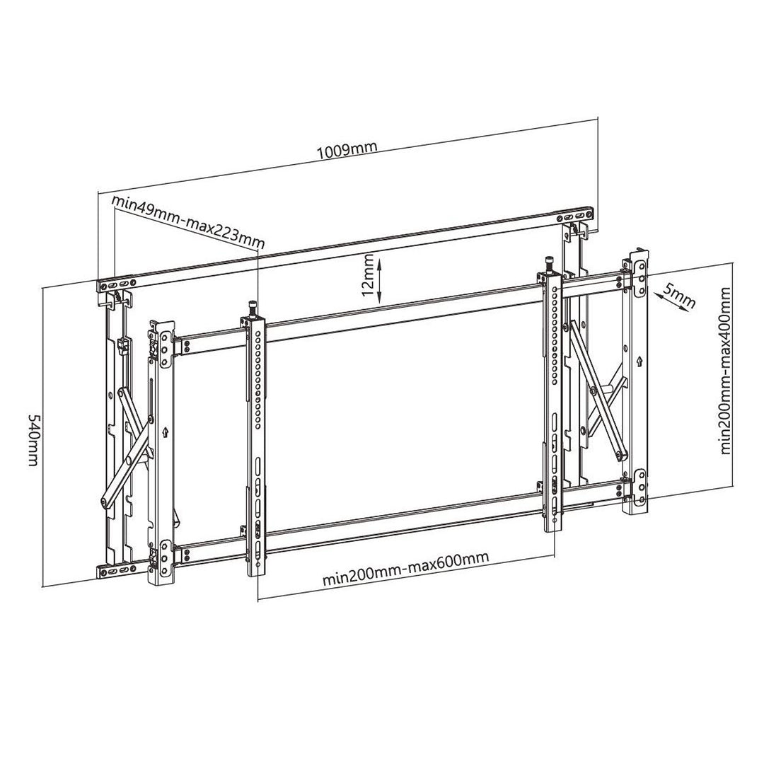 Maclean MC-845 TV-Wandhalterung, universell, 46–52 Zoll, 35 kg, VESA-LCD-LED-Monitor, verstellbar