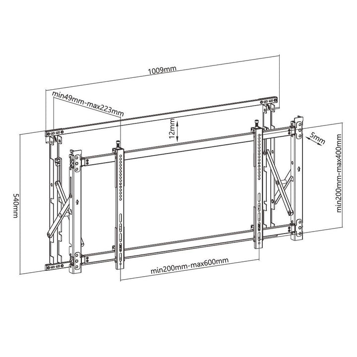 Maclean MC-845 Soporte de pared para TV Universal 46" - 52" 35kg VESA LCD LED Monitor ajustable