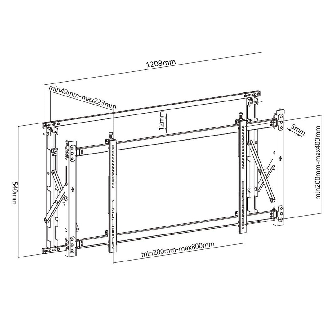 Maclean MC-846 Ultra thin TV mount 55 "-60" 35kg max Digital Signage max VESA 800x600