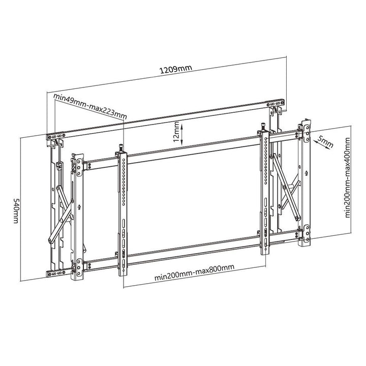 Maclean MC-846 Ultra thin TV mount 55 "-60" 35kg max Digitale Signage max VESA 800x600