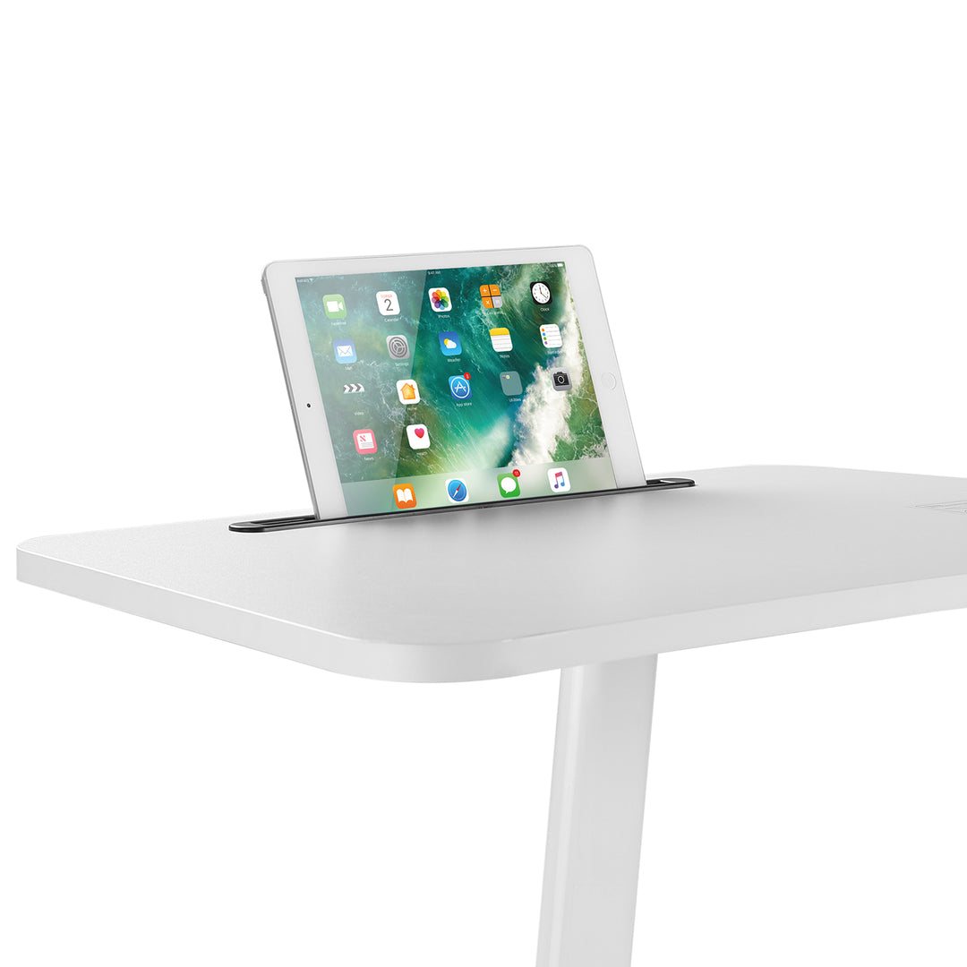 Maclean MC-849 Bureau tafel Laptopstandaard met voetsteun Notebooktafel tablet in hoogte verstelbaar Max hoogte 120cm