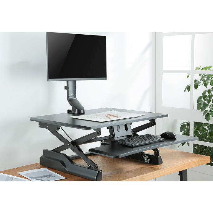 Maclean MC-853 Monitor Bracket Desk Mount Universal Holder 17" - 32" 8kg LCD LED Adjustable 180-Degree Rotation