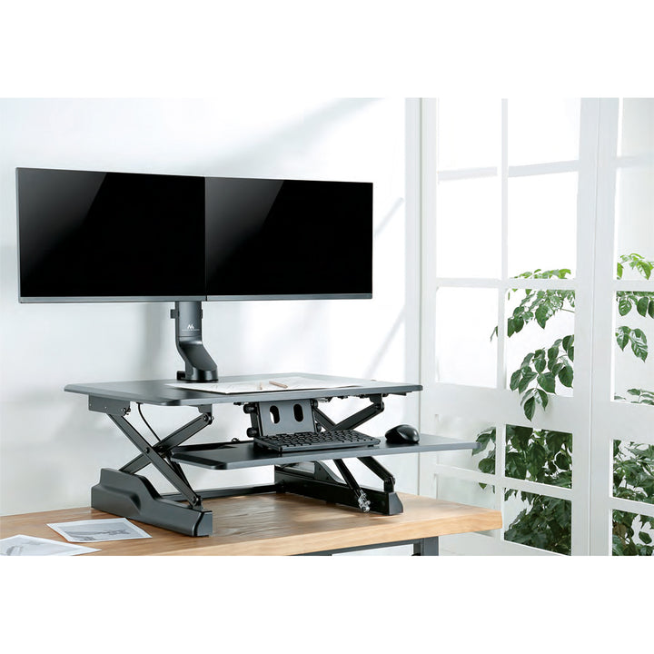 Maclean MC-854 Soporte de monitor Soporte de escritorio doble para 2 monitores 17" - 27" 14 kg VESA LCD LED