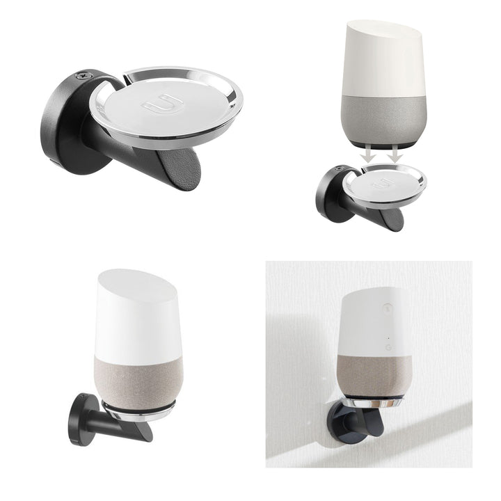 Maclean - MC-857 Support de montage mural pour support de haut-parleur intelligent Google Home Base magnétique