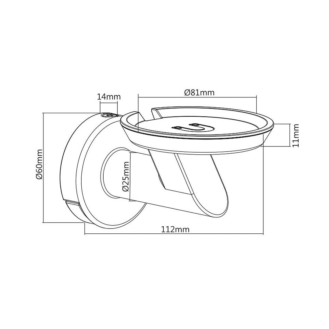 Maclean - MC-857 Support de montage mural pour support de haut-parleur intelligent Google Home Base magnétique