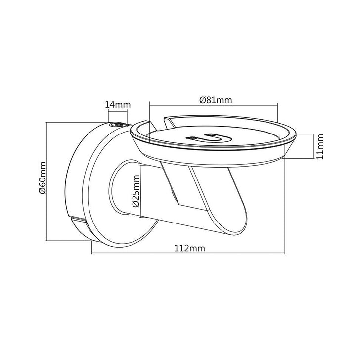 Maclean - MC-857 Soporte de montaje en pared para Google Home Smart Speaker Holder Base magnética