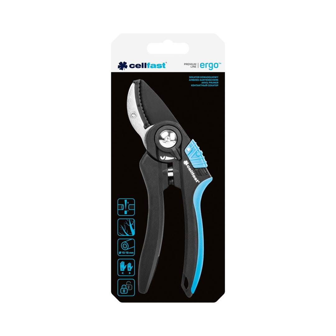 Cellfast ERGO 41-021 Anvil Branch Pruner Adjustable One Handed Opening Lock