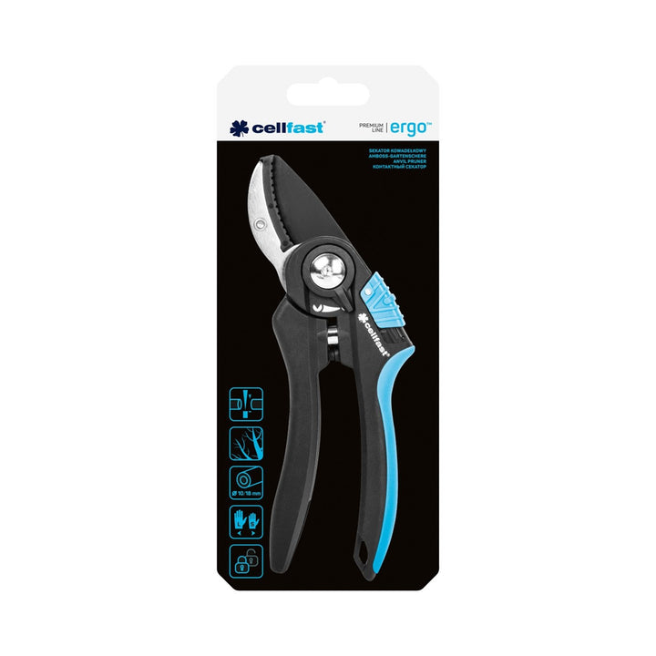 Cellfast ERGO 41-021 Anvil Branch Pruner Adjustable One Handed Opening Lock