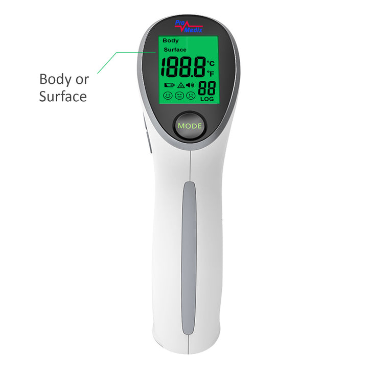 Promedix PR-960 Niet-Contact Infraroodmedische Thermometer, Batterijgevoel, voor Lichaam en Oppervlak, Multipurpose