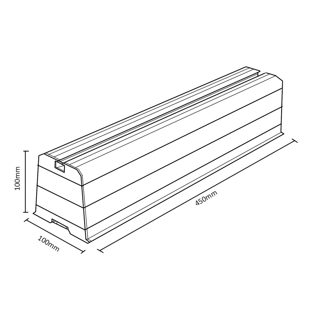 MacLean MC - 863 base de support de plancher de climatiseur 100Kg 45cm PVC robuste ensemble