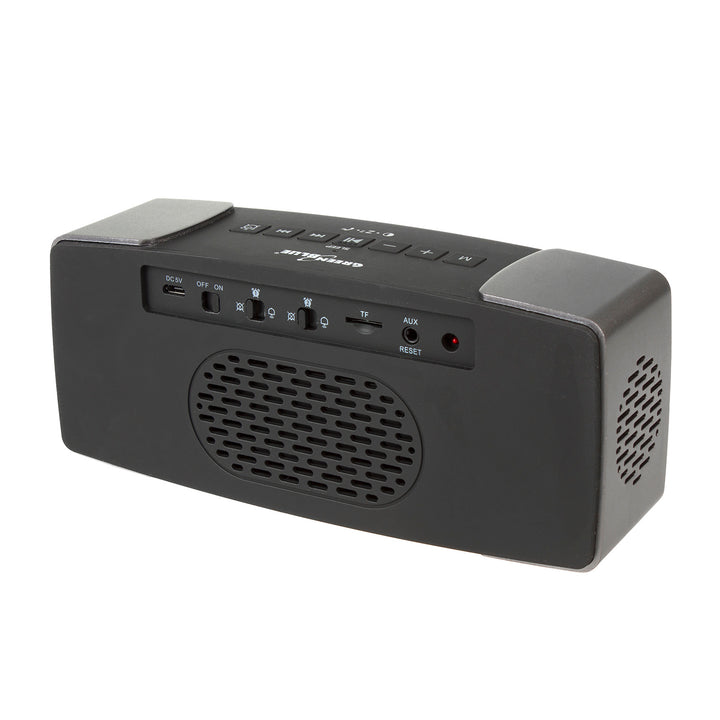 GreenBlue GB200  Radio-réveil Bluetooth 4.2, FM, entrée auxiliaire, 6 W, température, réveil, horloge, batterie 2200 mAh