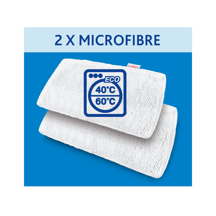 Vileda 161717 Vileda Ersatzpad-Nachfüllung aus Mikrofaser für Vileda Steam XXL Mop, 2er-Pack