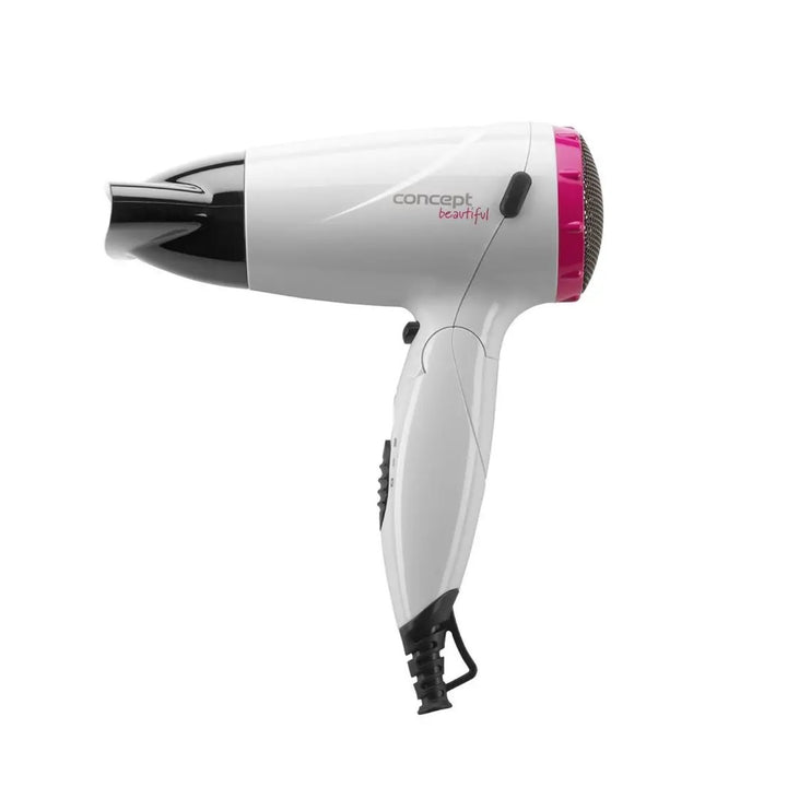 Sèche-cheveux Concept Taille compacte 2 niveaux de puissance Température réglable Poignée pliable 1500W