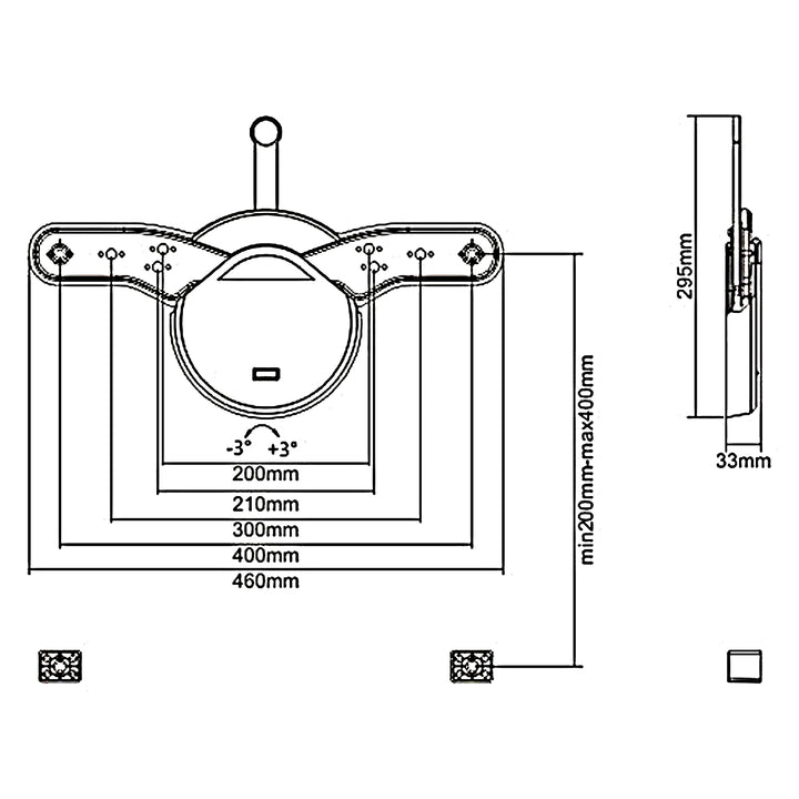 Maclean MC-877 Soporte de pared para TV Universal OLED QLED LED LCD 23" - 55" Slim 40 kg VESA