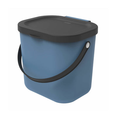 Rotho 1030306161 Functional Waste Bin 6L Blue Trash Can Waste Segregation