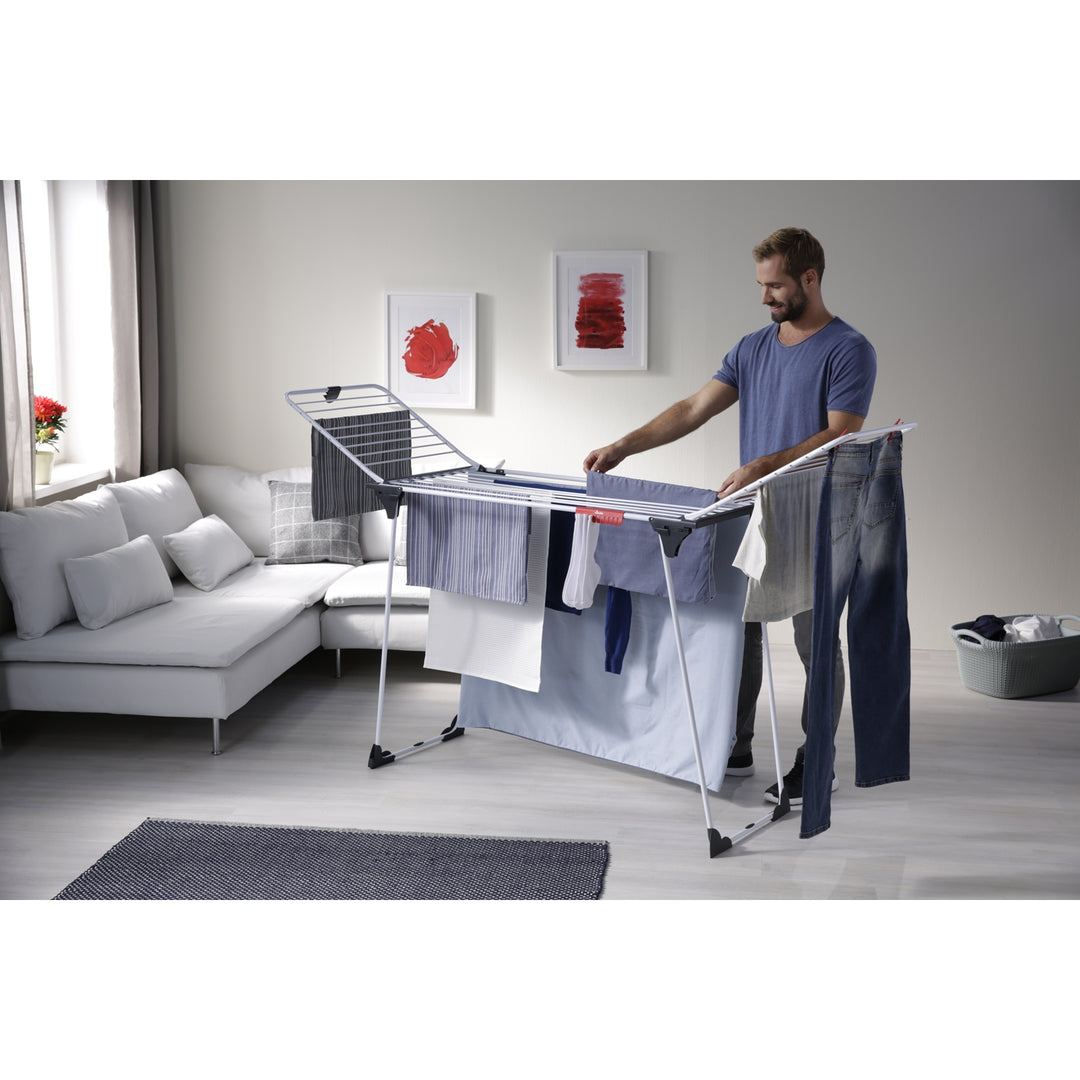 Vileda Magnum 24m Standing Laundry Airer, High Quality product, with wheels, folding.