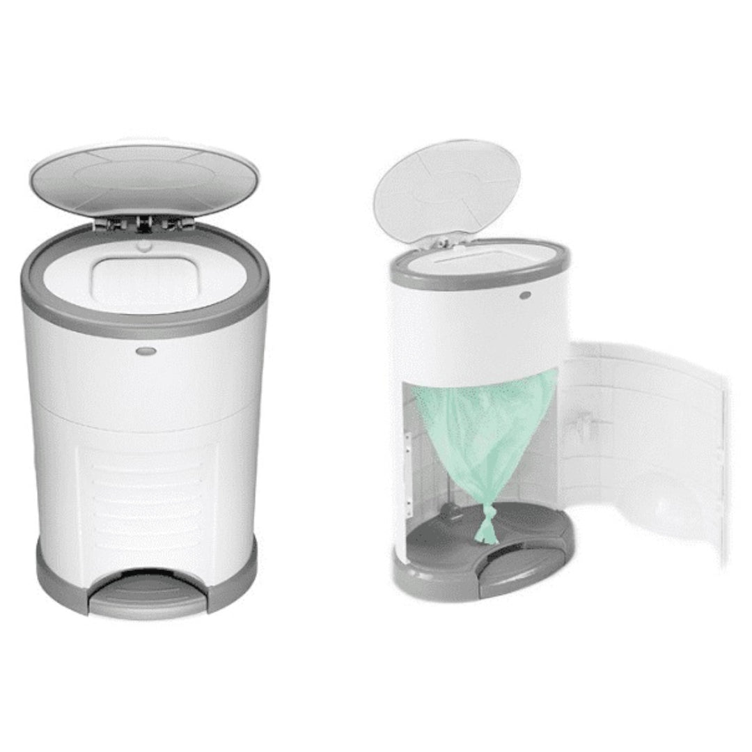 Korbell Nappy Disposal Bin System 16L Capacity Container Korbell 16L and refills + exchangeable foil insert for approx. 240 diapers in a set.