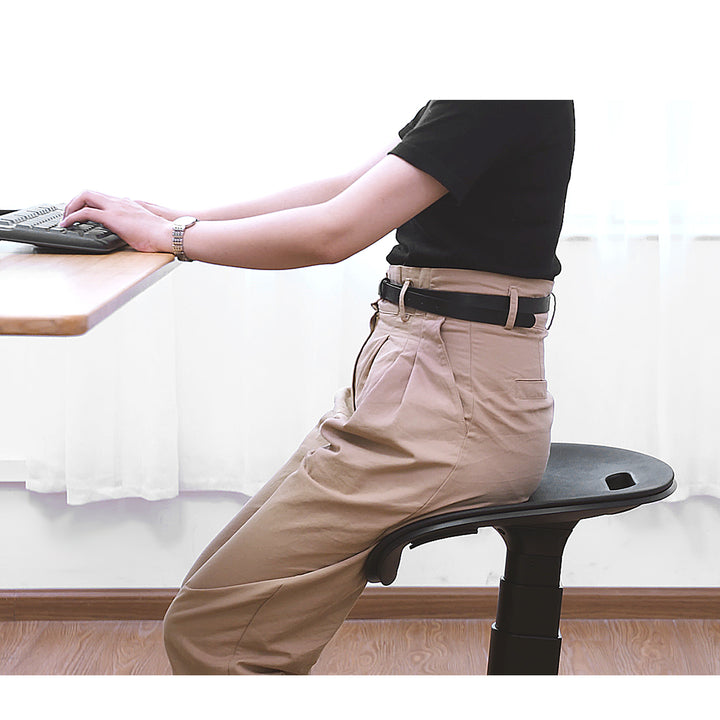 Maclean MC-872 Ergonomischer Bürohocker mit Höhenverstellung, Stool, Rückenstütze für Gesunde Rückenstütze Ergonomische Büroarbeit