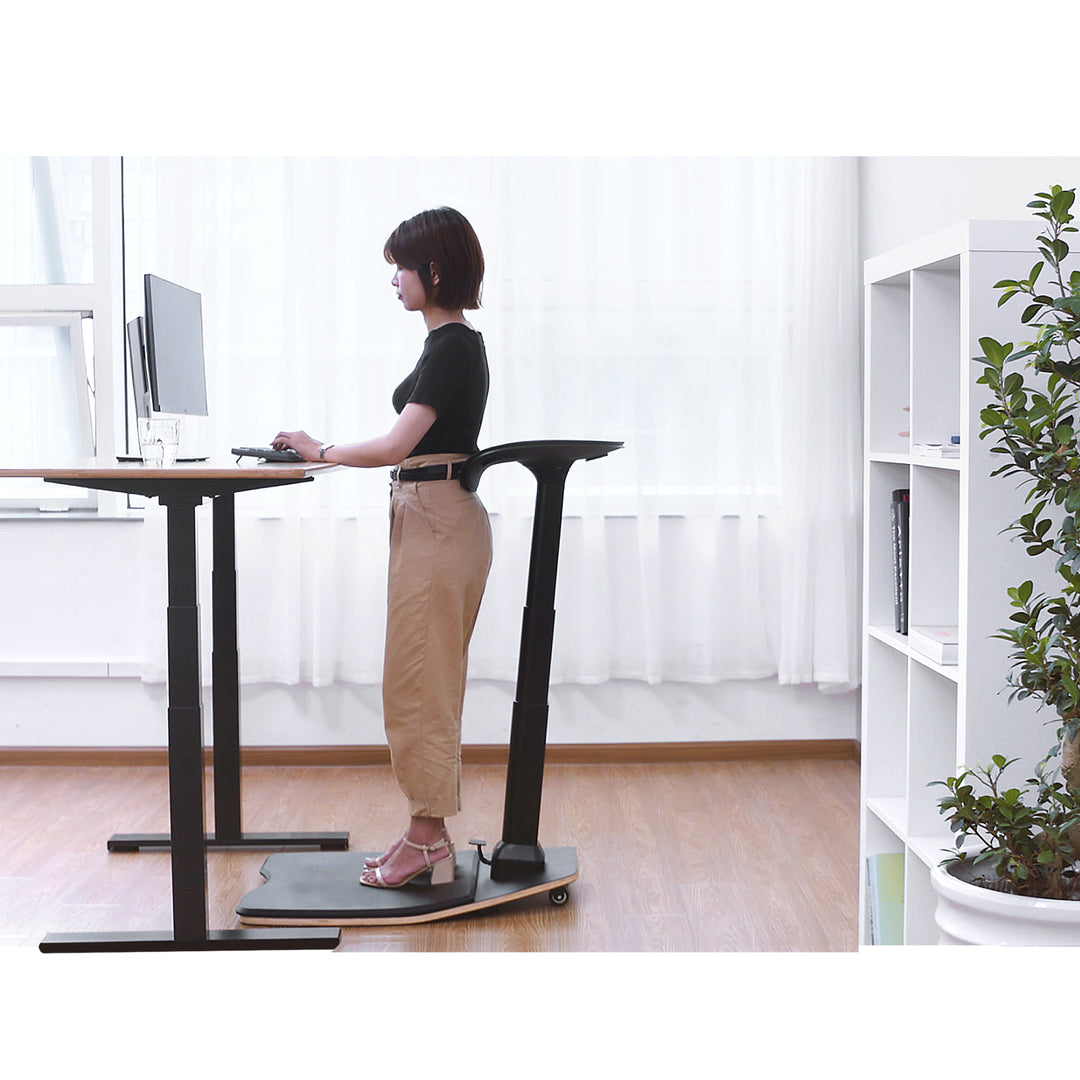 Maclean MC-872 Ergonomischer Bürohocker mit Höhenverstellung, Stool, Rückenstütze für Gesunde Rückenstütze Ergonomische Büroarbeit