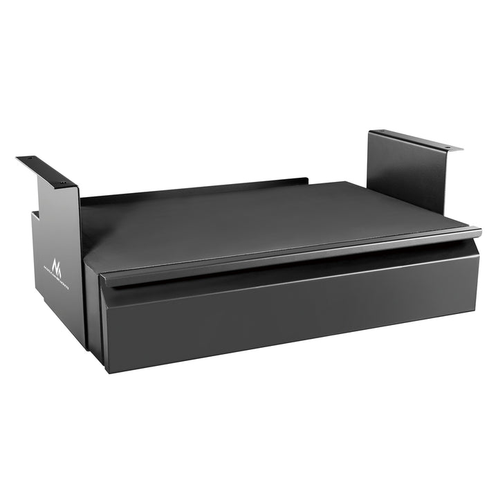 Maclean MC-875 Under Desk Steel Drawer with Shelf Up to Max. 5kg Base Under Table Holder Hanging Drawer with Organiser