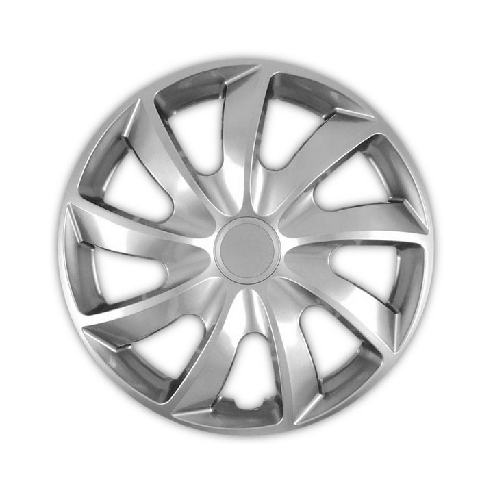 NRM Quad Silver 17 " Hubcaps Silver-Covered with Protective Varnish