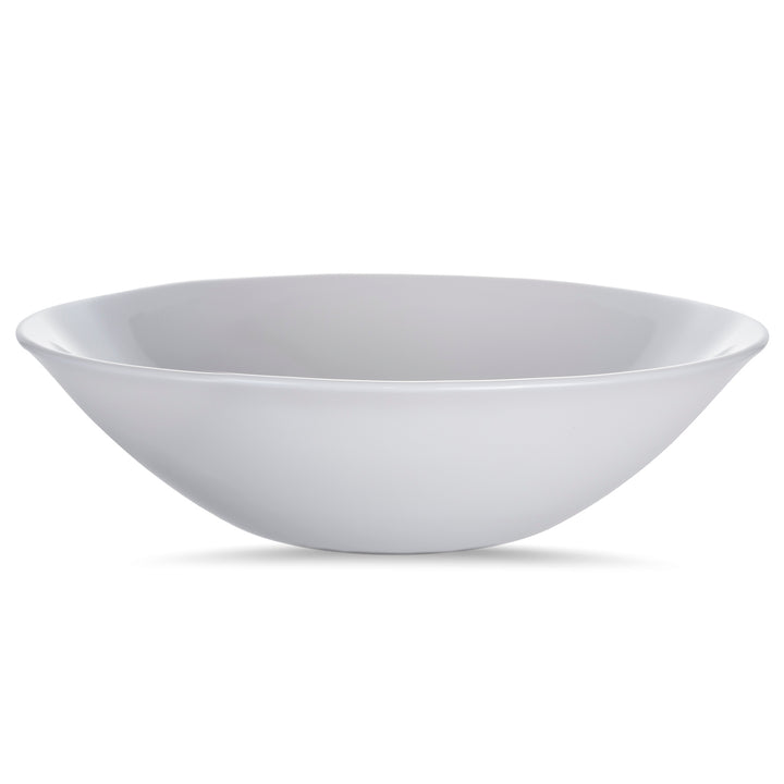 Luminarc White 16cm Salad Bowl 6.3" Tempered Glass Elegant Durable Hygienic