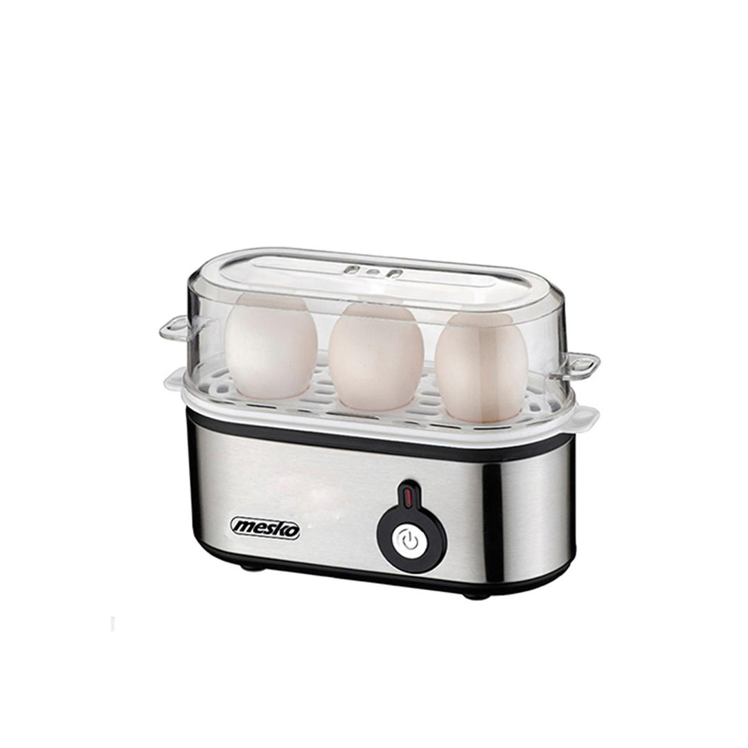 Mesko MS 4485 Egg Boiler Cooker 3 Eggs Electric Cook Soft Medium Hard Poacher Steamer