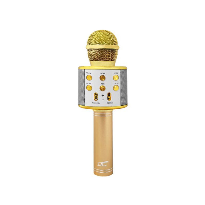 LTC MIC100 Bluetooth Microphone with Built-in Speaker - GOLD - USB Cable Voice Modulation Noise Reduction