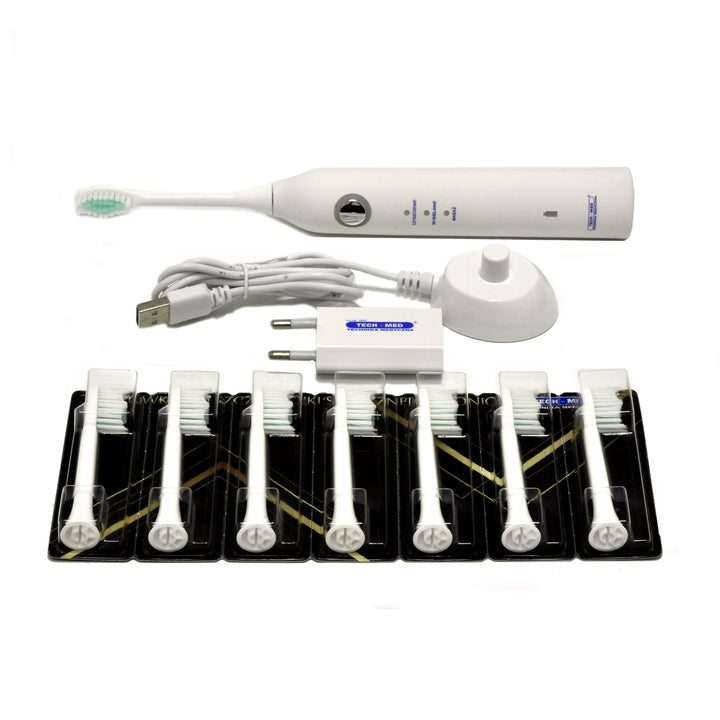 Electric Sonic Toothbrush 8 Replacement Head Timer IPX7 Rechargeable