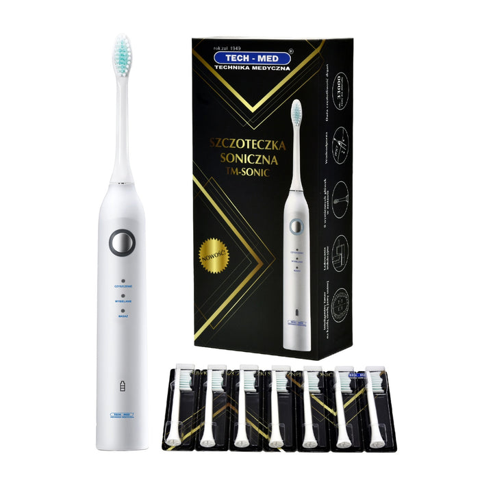 Electric Sonic Toothbrush 8 Replacement Head Timer IPX7 Rechargeable