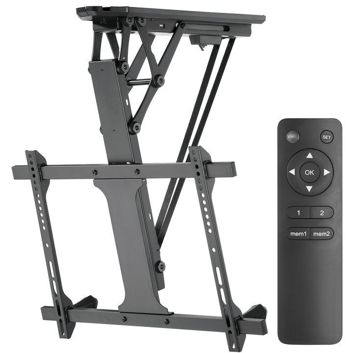 Maclean MC-880 Electric TV Bracket Holder Ceiling Mount 32" - 70" Remote Control VESA Universal 35kg