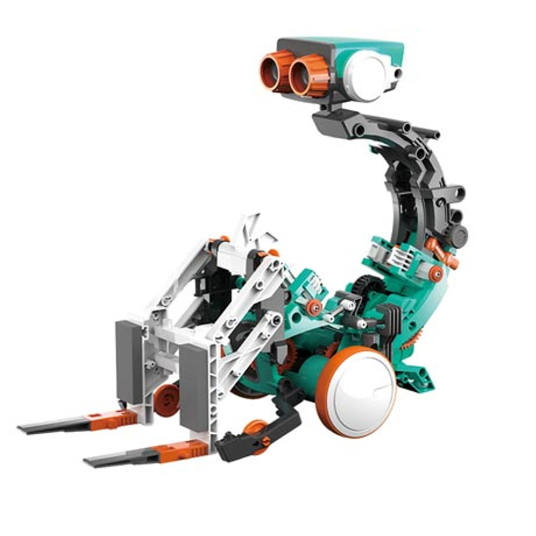 Robots electrónicos  de Velleman KSR19 Set para construir 5 diferentes modelos, 238 elementos,  Ideal para desarrollar las habilidades MINT (Matemáticas - Informática - Ciencia - Tecnología)