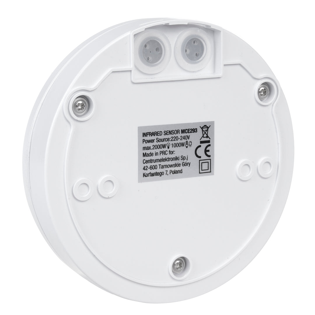 Capteur de mouvement infrarouge Maclean Energy MCE293 Protection IP65 pour une utilisation extérieure et intérieure Portée 8 m, max. charge 2000W