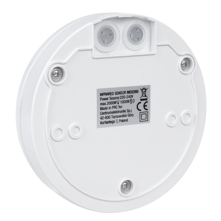 Capteur de mouvement infrarouge Maclean Energy MCE293 Protection IP65 pour une utilisation extérieure et intérieure Portée 8 m, max. charge 2000W