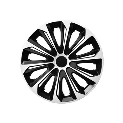 NRM FUERTE DUOCOLOR BLANCO NEGRO hubcaps negro y blanco 16 "