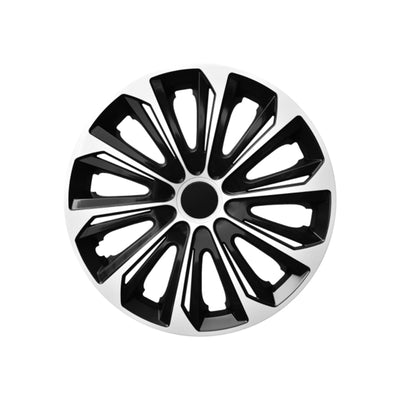 NRM Universal Wheel Covers 14 " Black and White Sport Wheel Covers Hub Caps