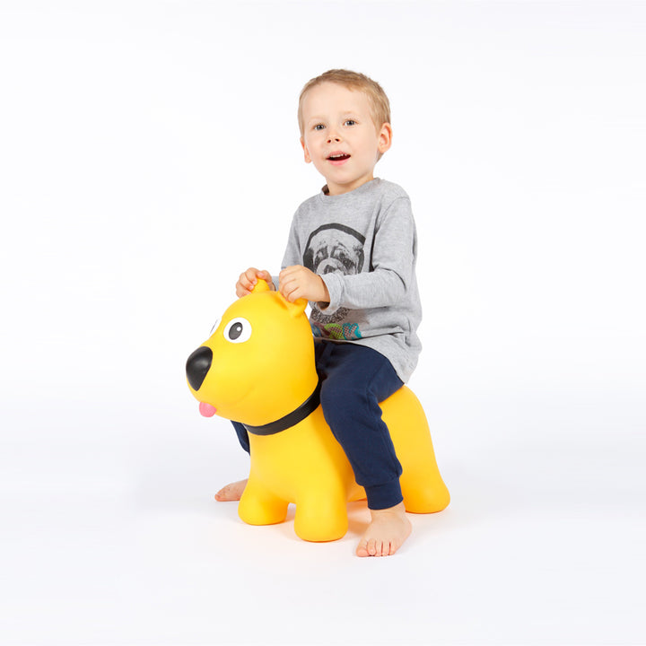 Tootina&#39;s yellow dog - inflatable jumping toy for children