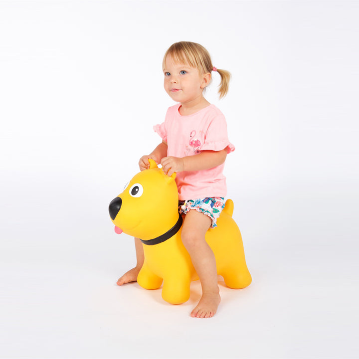 Tootina&#39;s yellow dog - inflatable jumping toy for children