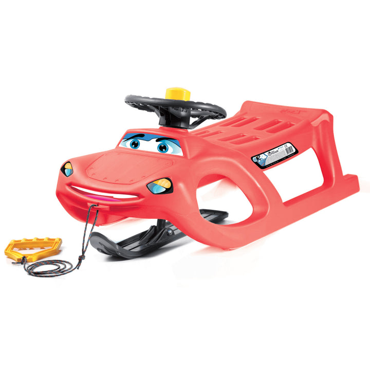 Slitta per bambini Zigi-Zet Control Skid controllato rosso o blu Skid orientabile tramite volante Tracolla in corno