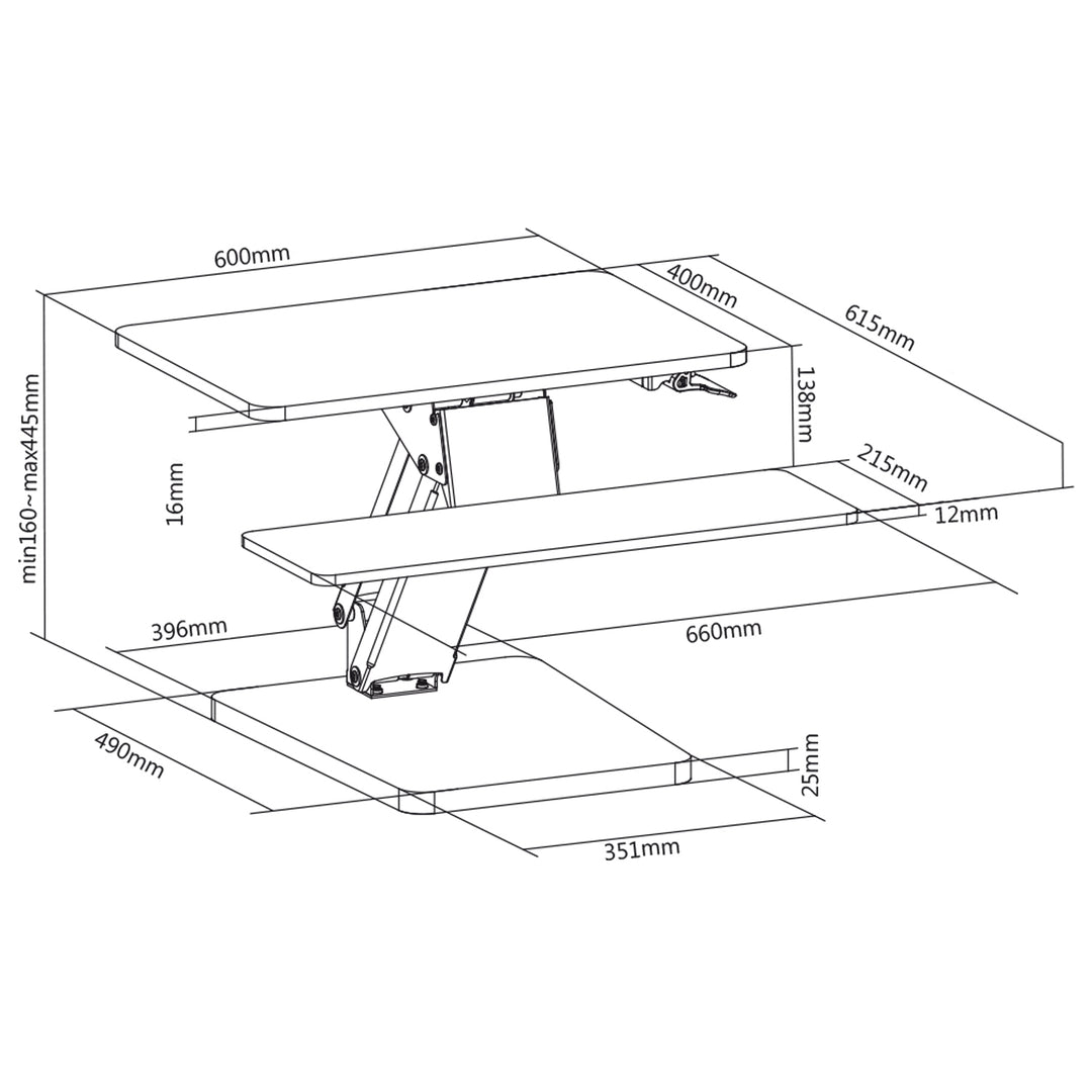 Base per tastiera e monitor / portatile Maclean MC-882