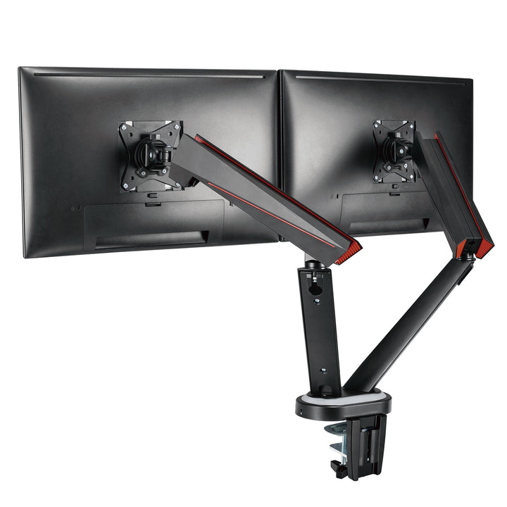 NanoRS RS887 Gaming Bracket voor 2 LCD-monitors Holder 17 ''-32 " 2x 8kg VESA USB LED Achterlicht